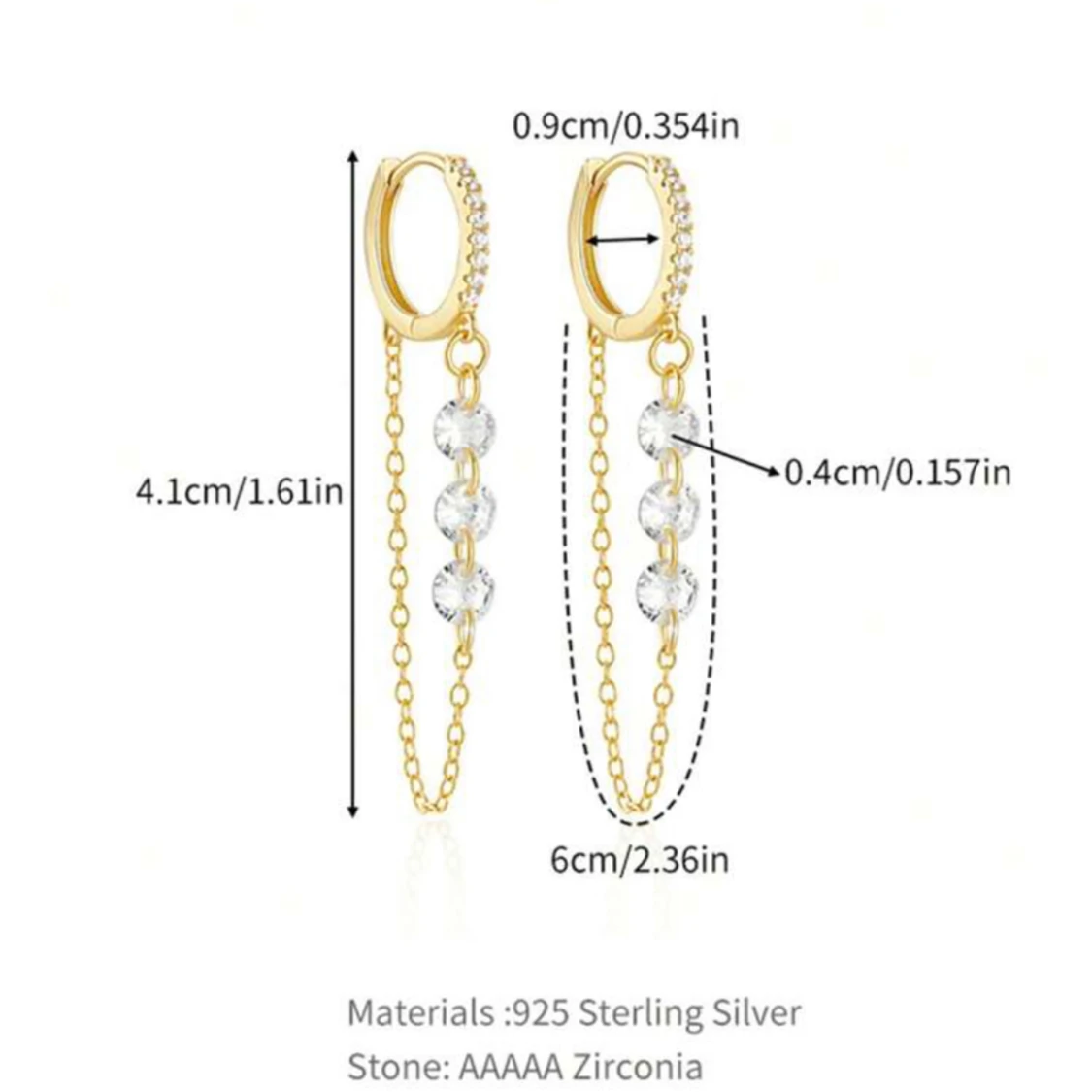 Miss Lotta Örhängen - Sterling Silver 925  - 90