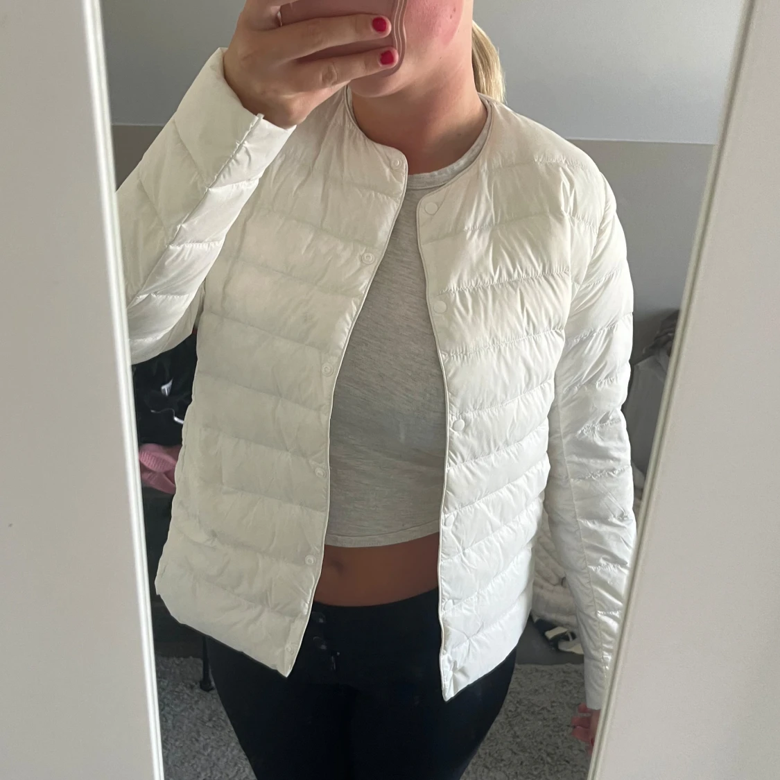 Vit dun jacka - 90