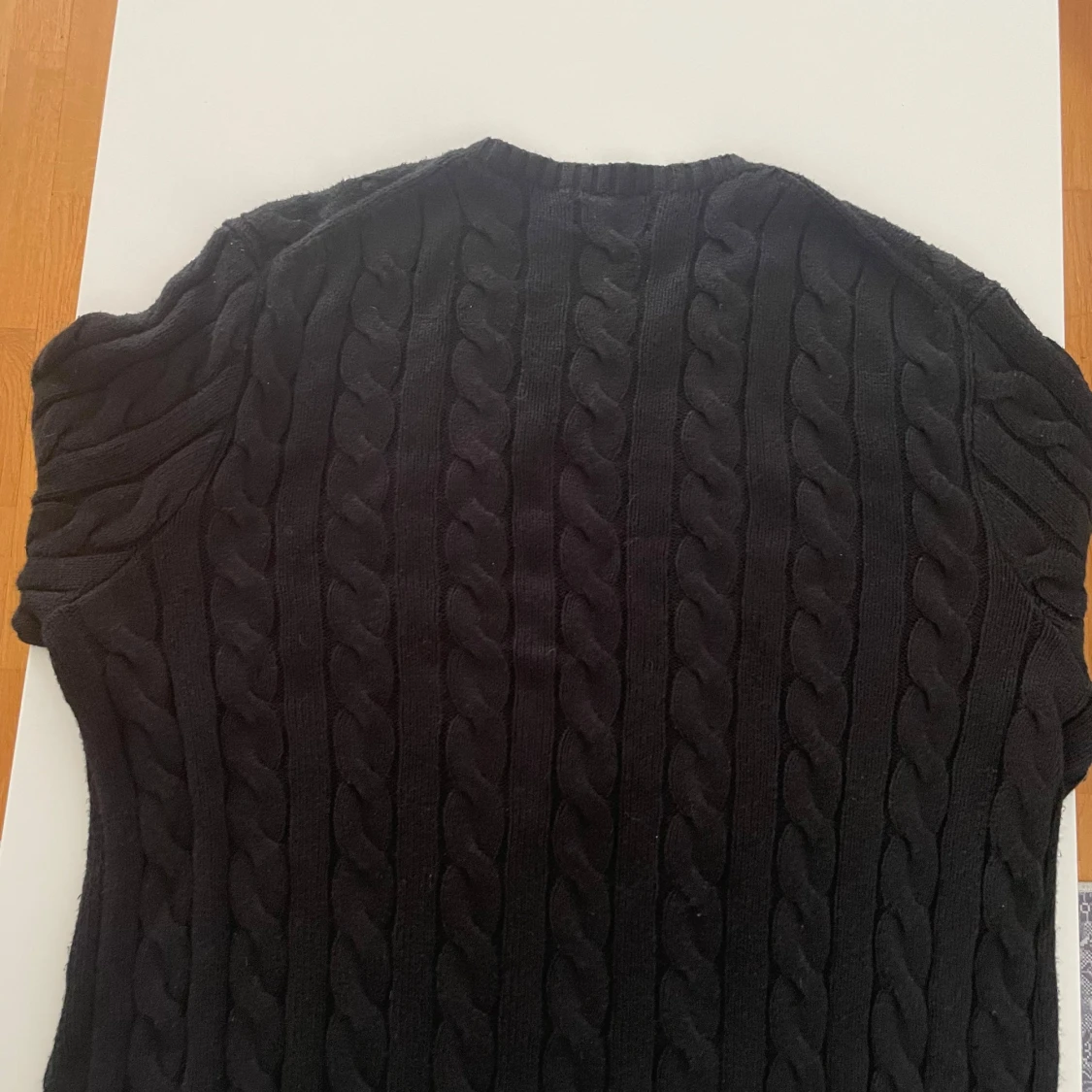 Cable knitted polo tröja  - 90