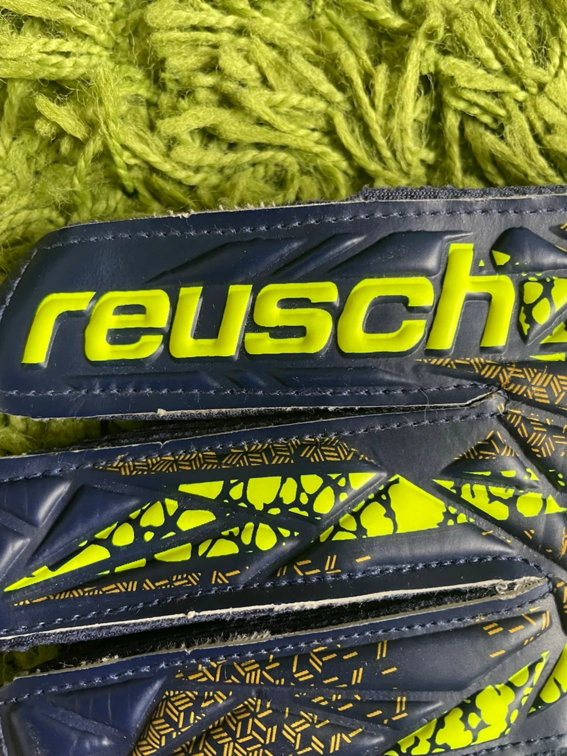 Målvaktshandskar från Reusch blå/gul - 1
