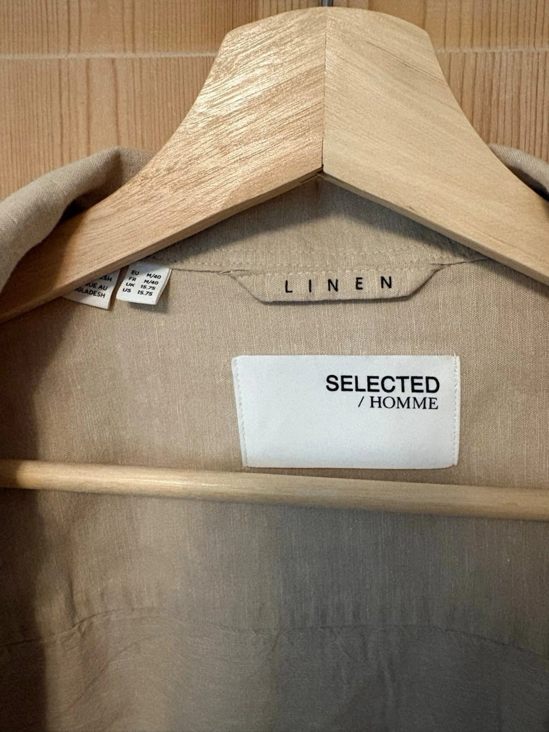Beige linneskjorta från Selected Homme - 2