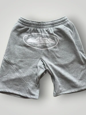 Corteiz shorts  - Säljer ett par corteiz shorts  med elastisk midja och ett vitt tryck framtill. Shortsen har en bakficka och är gjorda i mjukt bomullsmaterial. Perfekta för avslappnade dagar och enkel att matcha med t-shirt eller hoodie.