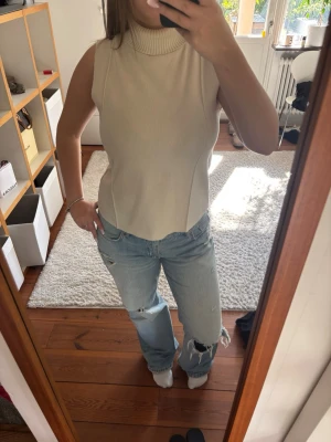 Zara topp - Stickad zara top med hög hals 