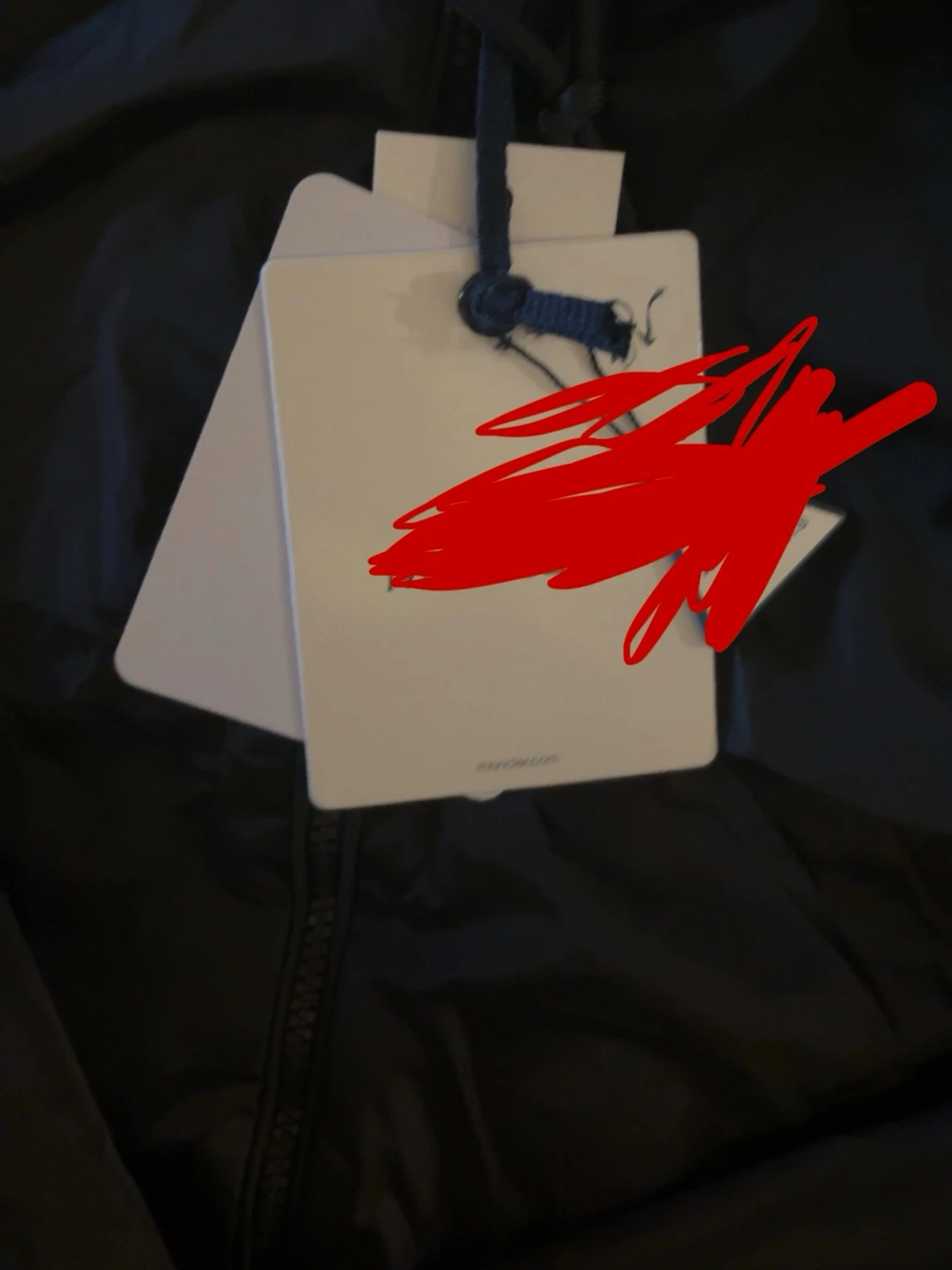 Svart vindjacka med huva - 1