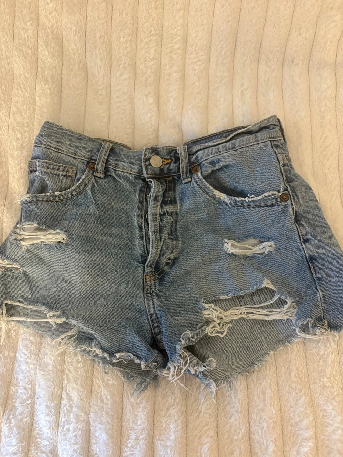blå jeansshorts - 1