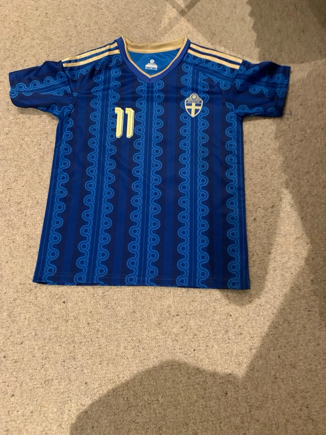 Blå Sverige fotbollströja Elanga 11