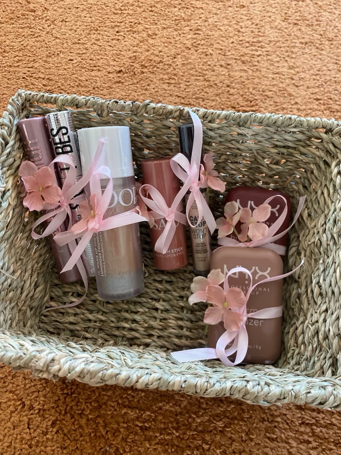 Basmakeup-kit i rosa toner - 3