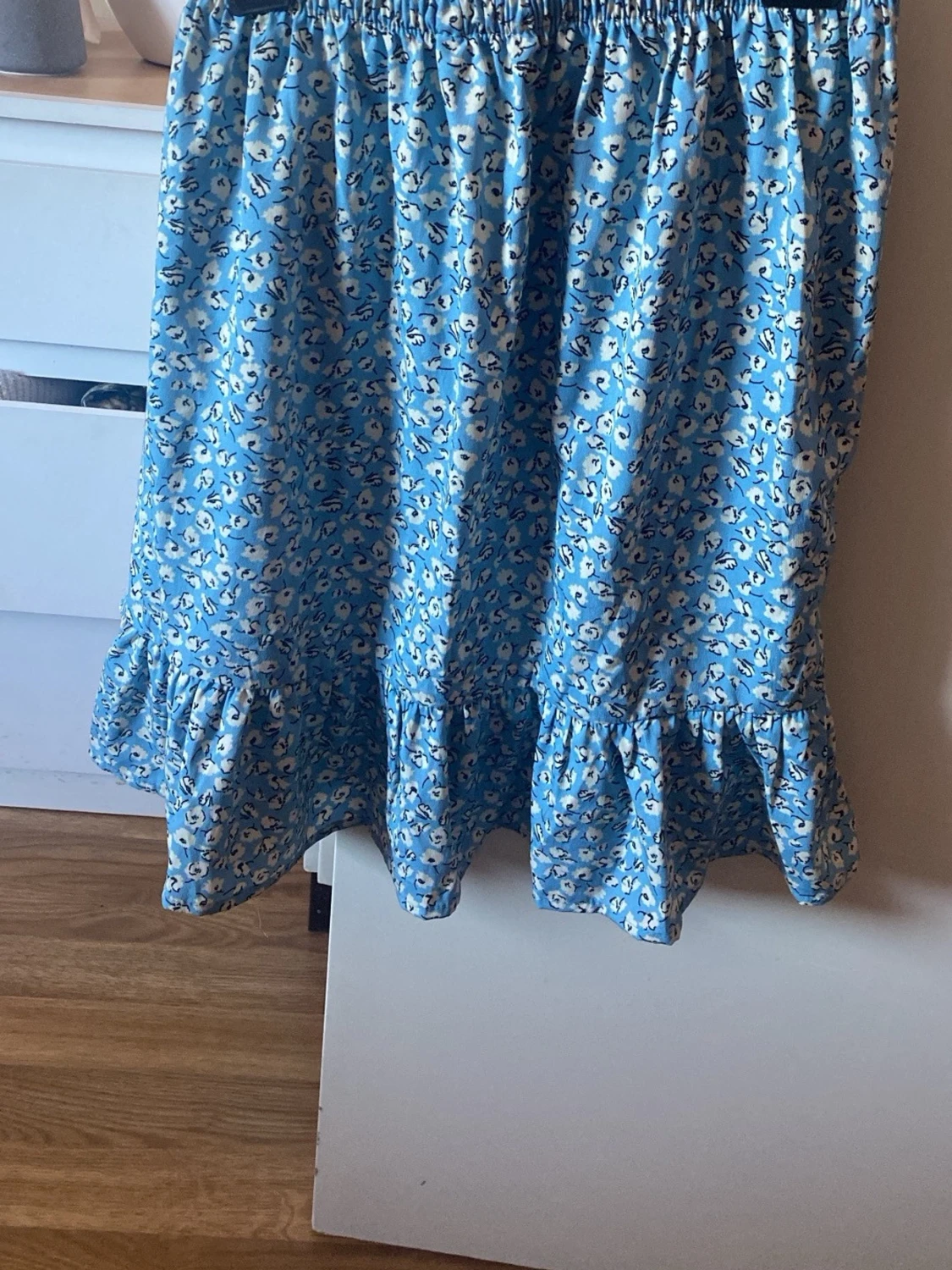 Only Blått blommigt set med volanger - 3