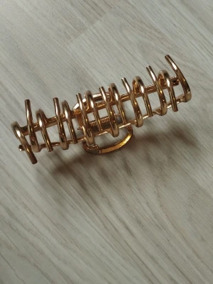 Guldig hårklämma i metall - Snygg hårklämma i metall med guldig finish och spiralformad design. Jätte snygg i håret 💓