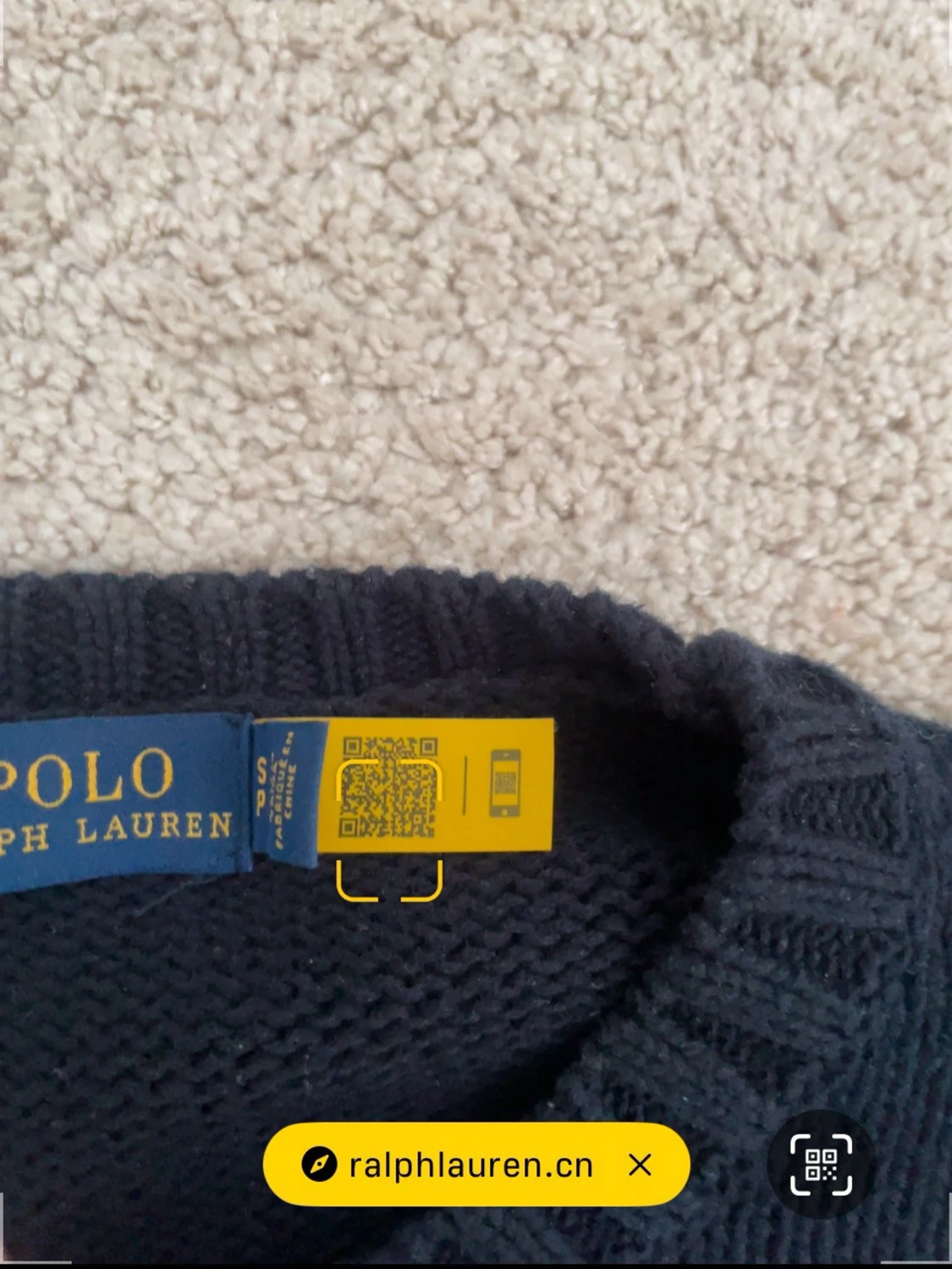 Mörkblå stickad tröja Polo Ralph Lauren - 2