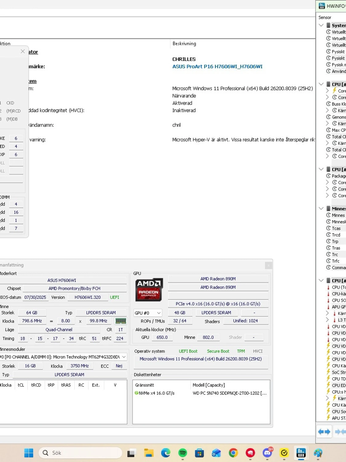 ASUS ProArt P16 H7606WM laptop