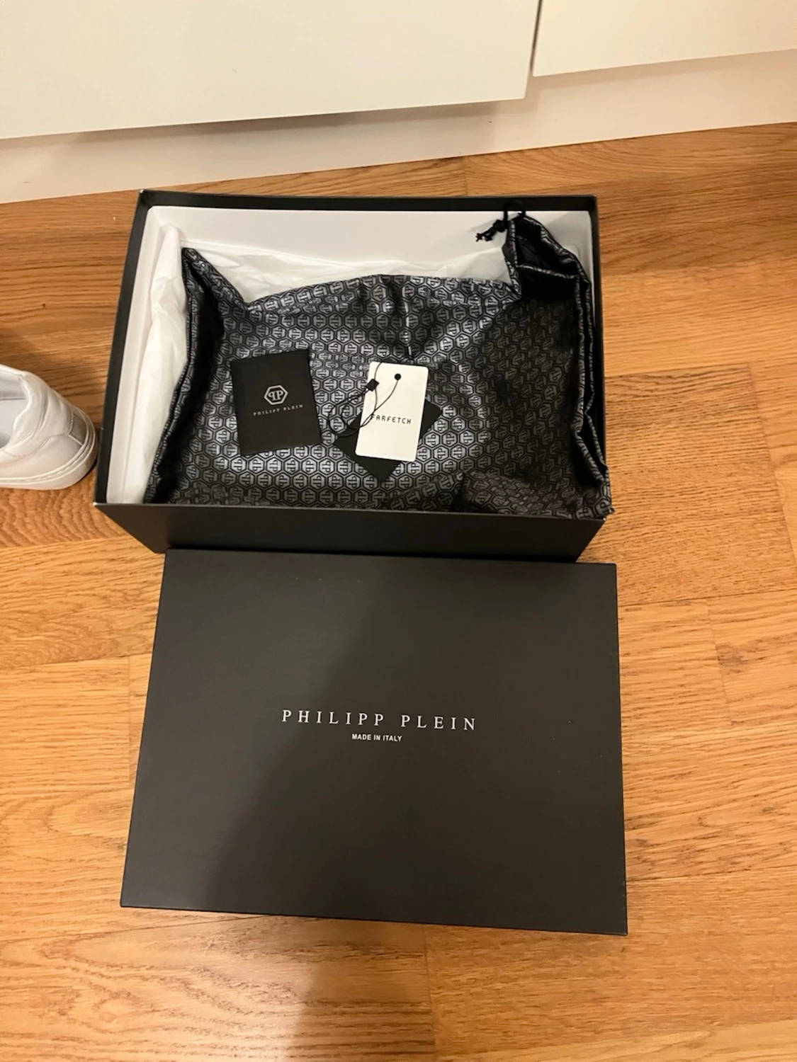 Vita Philipp Plein sneakers i läder - 5