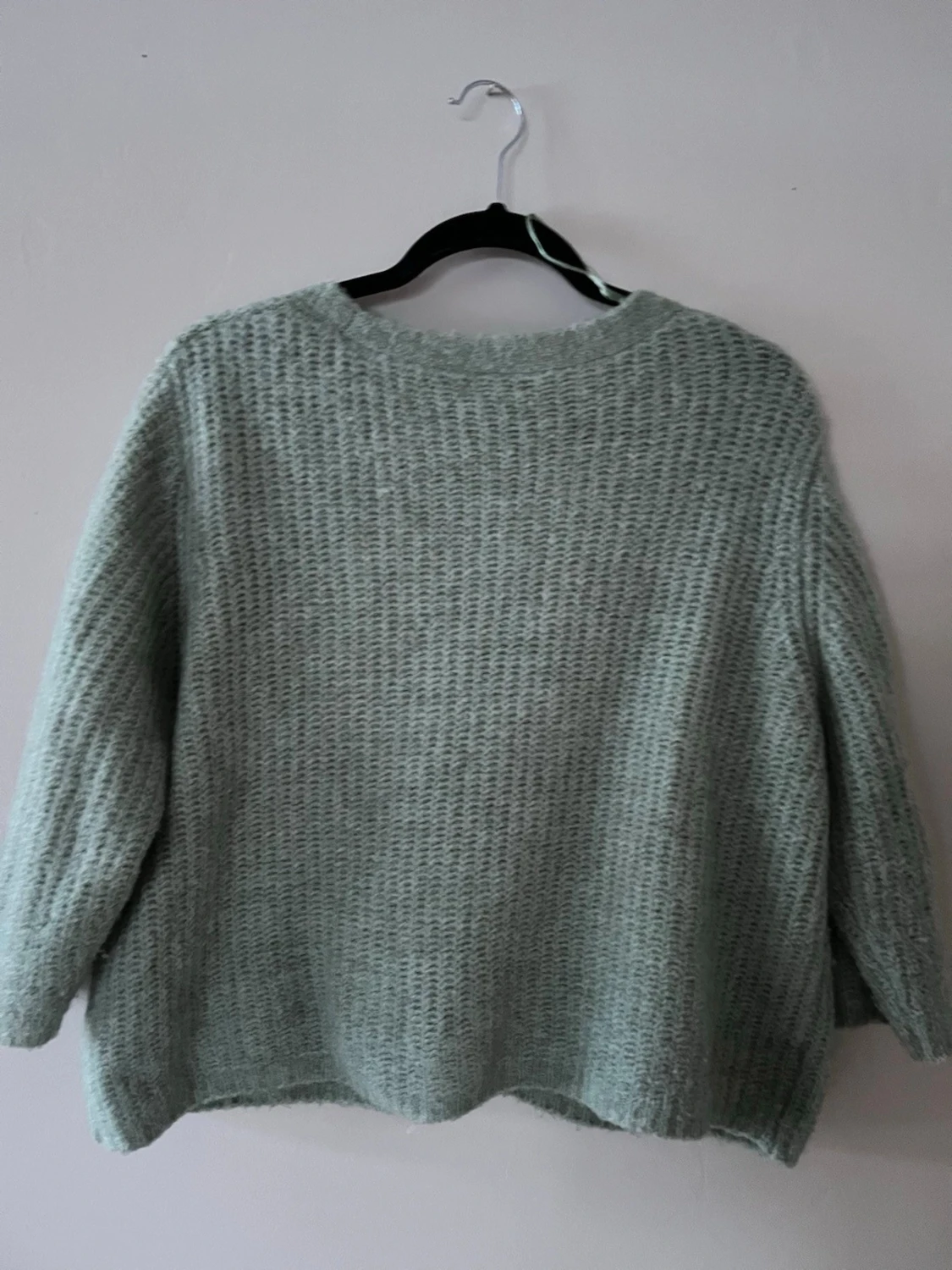 Grön stickad kofta  - 5