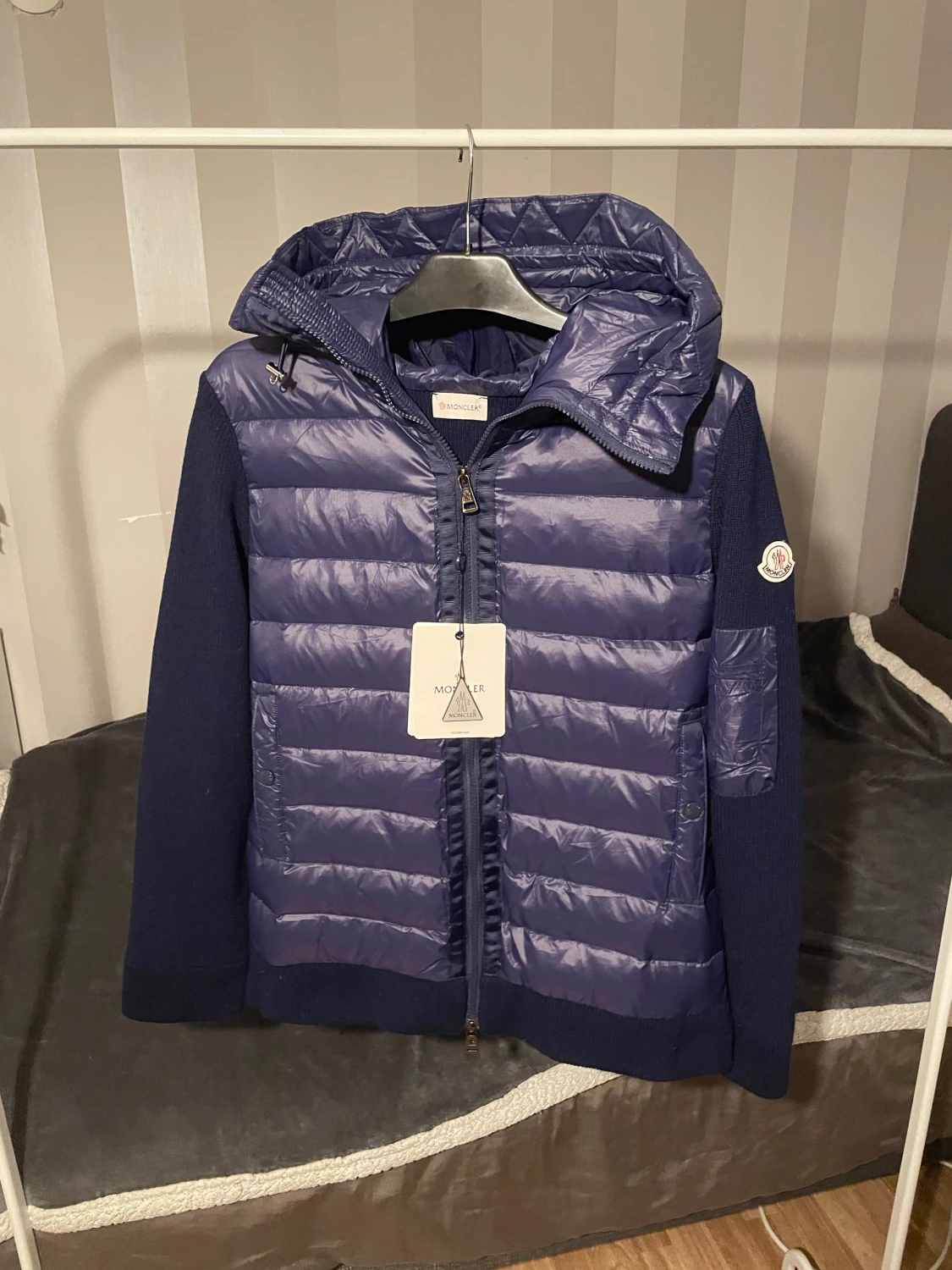 Mörkblå moncler cardigan - 1