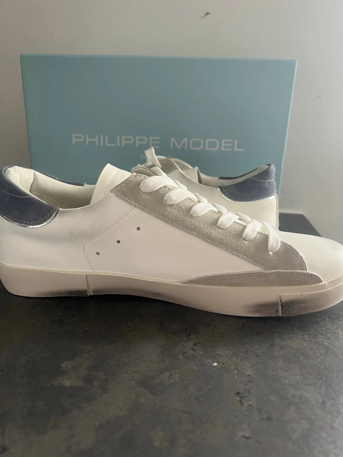 Vita Philippe Model sneakers i skinn - 1