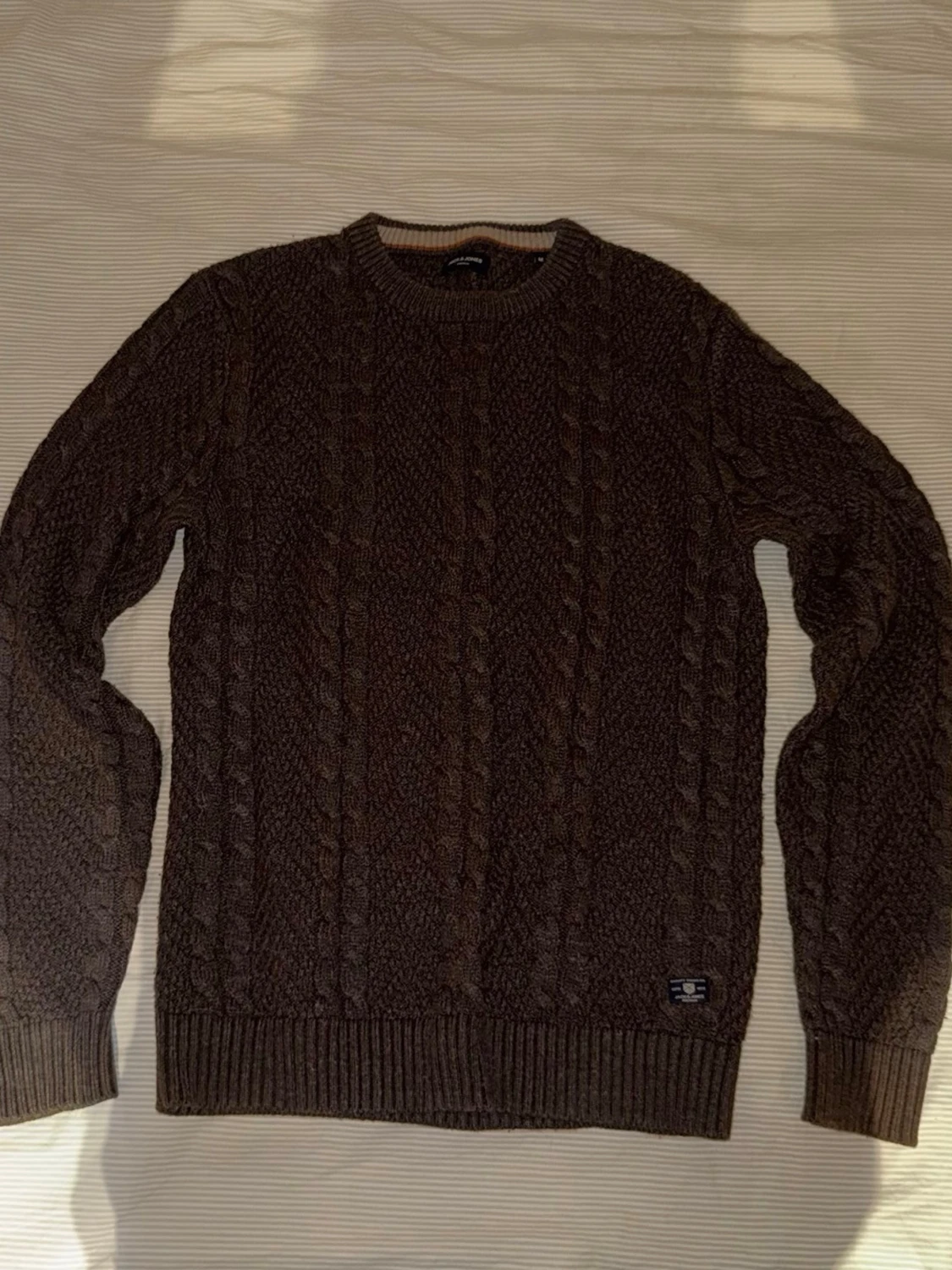 Brun kabelstickad tröja - Jack&Jones  - 3
