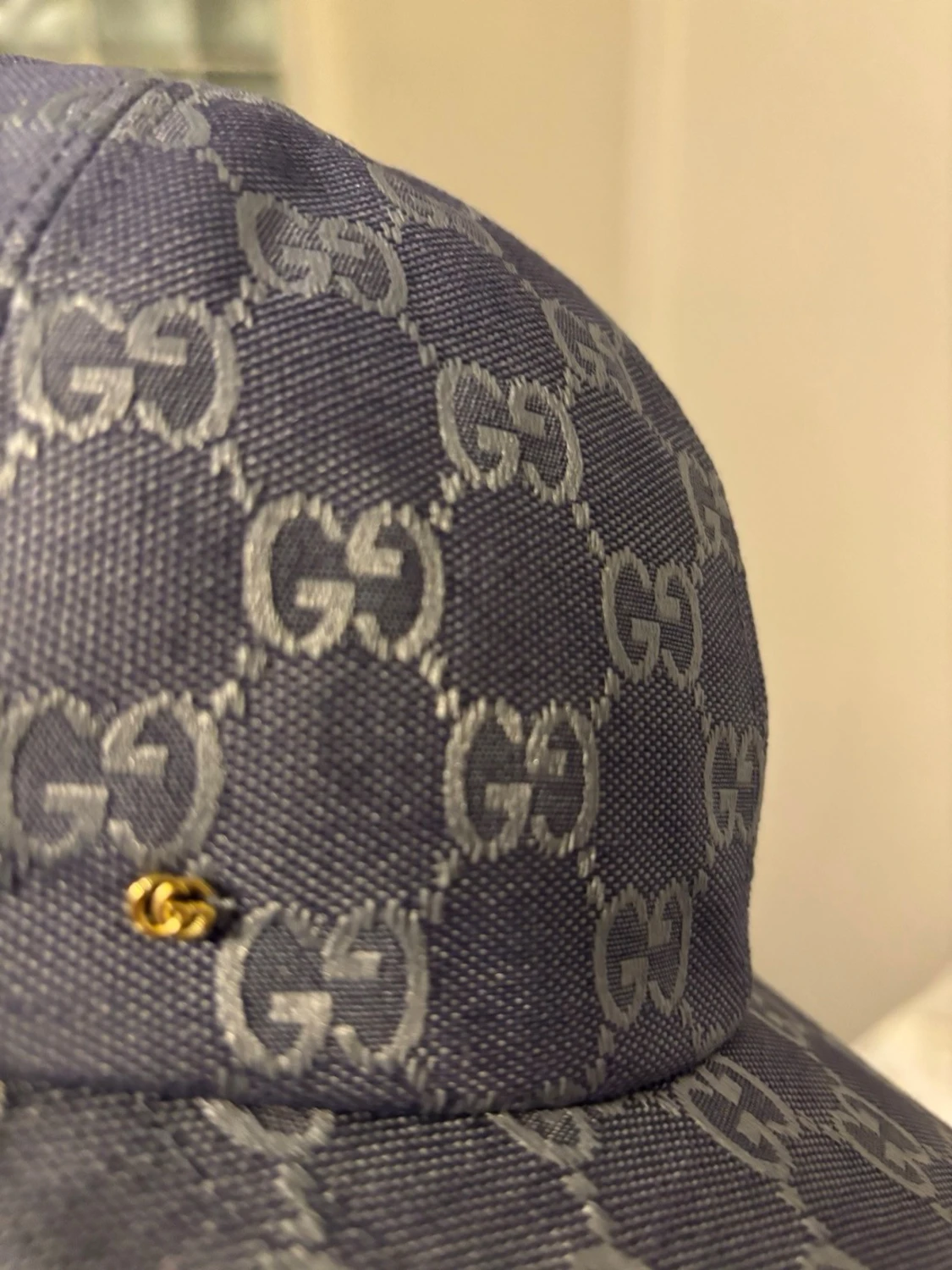 Blå GG-mönstrad keps från Gucci - 1