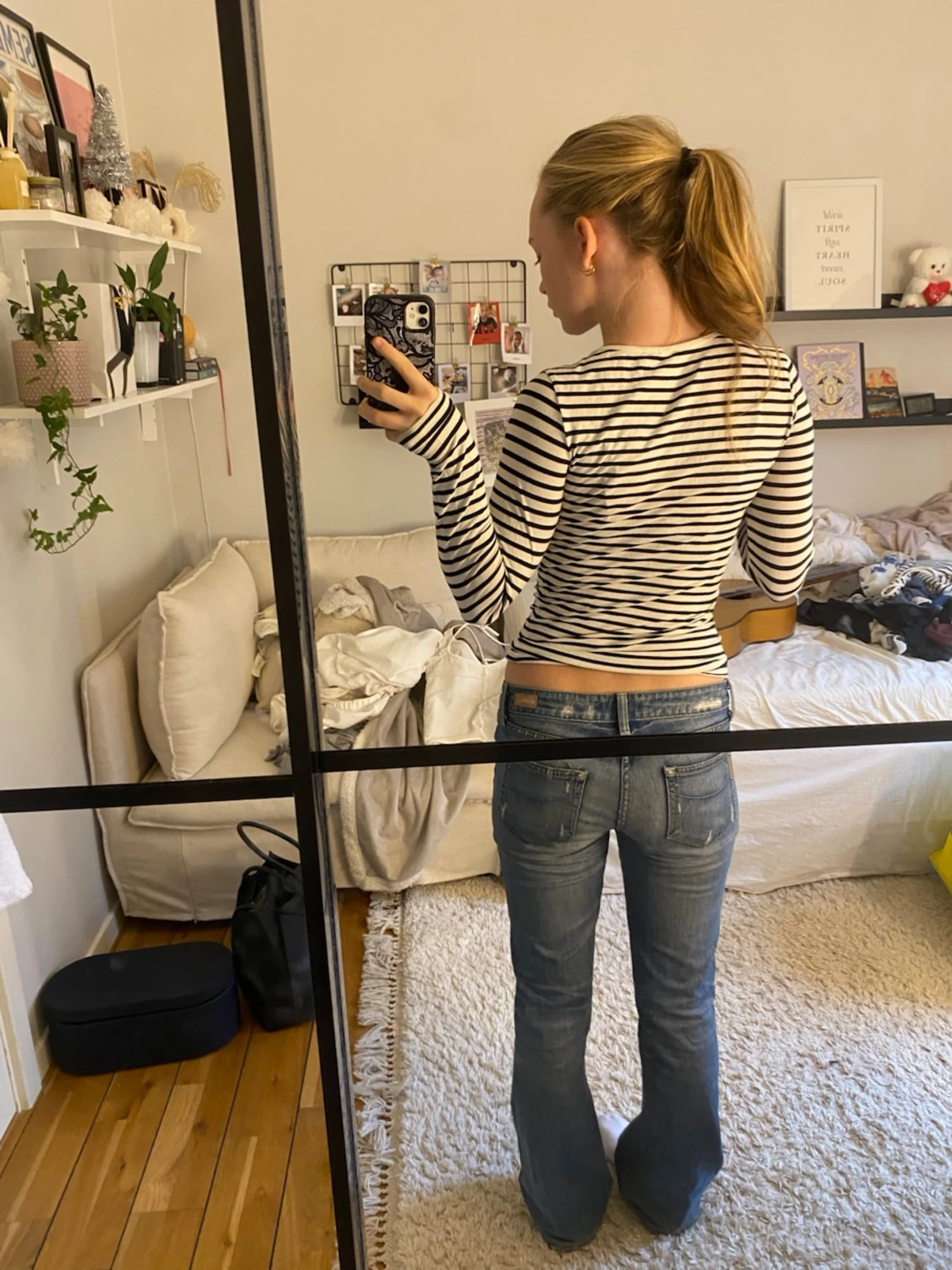 Randig långärmad topp - 2