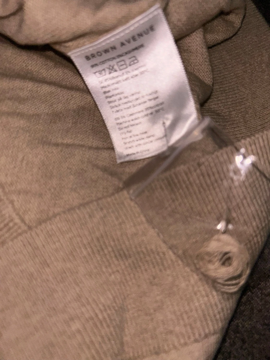 Beige stickad tröja Brown Avenue - 1