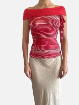 Rosa offshoulder randig topp - Rosa offshoulder randig topp