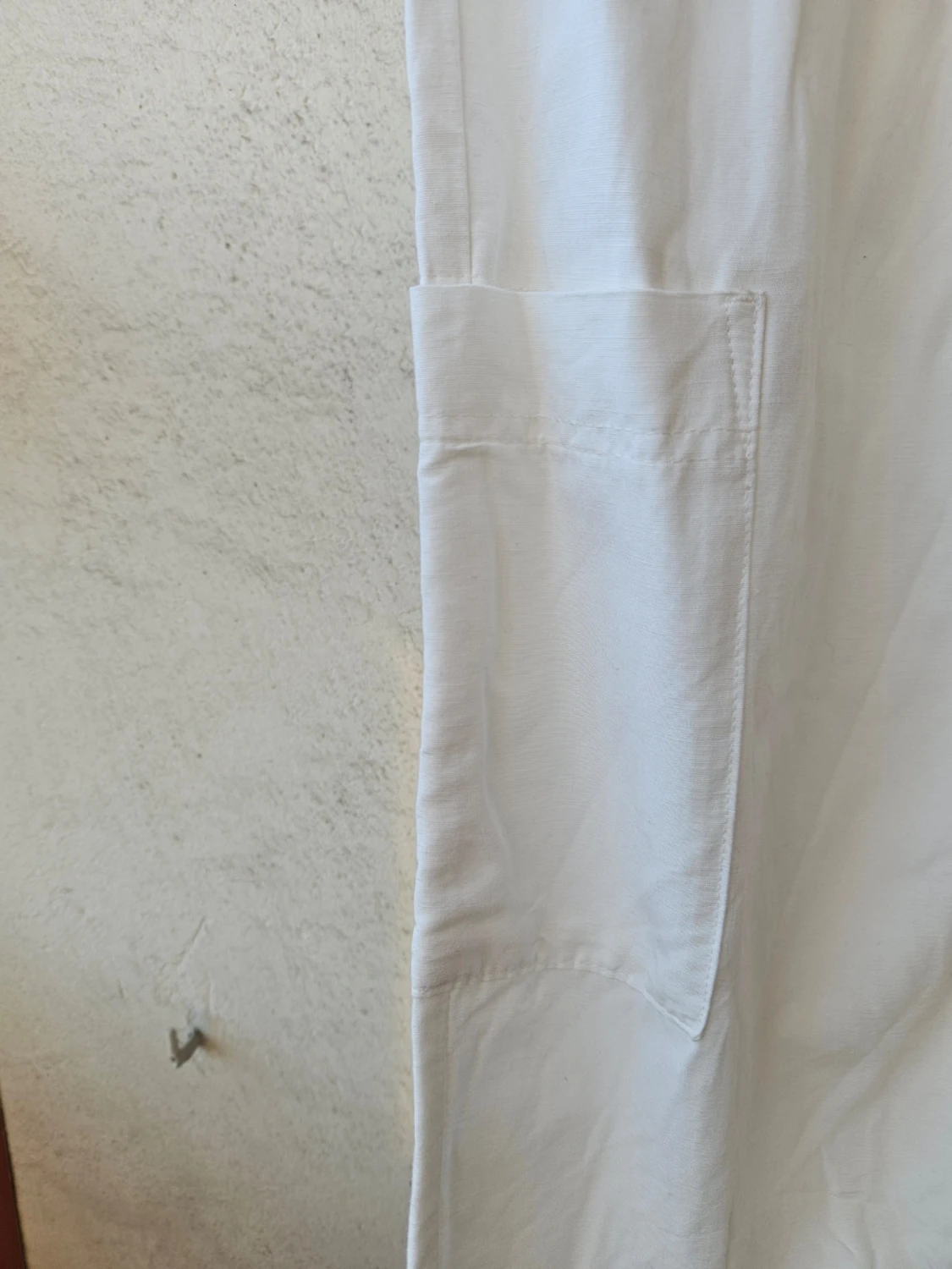 Vita linnebyxor med fickor - 3