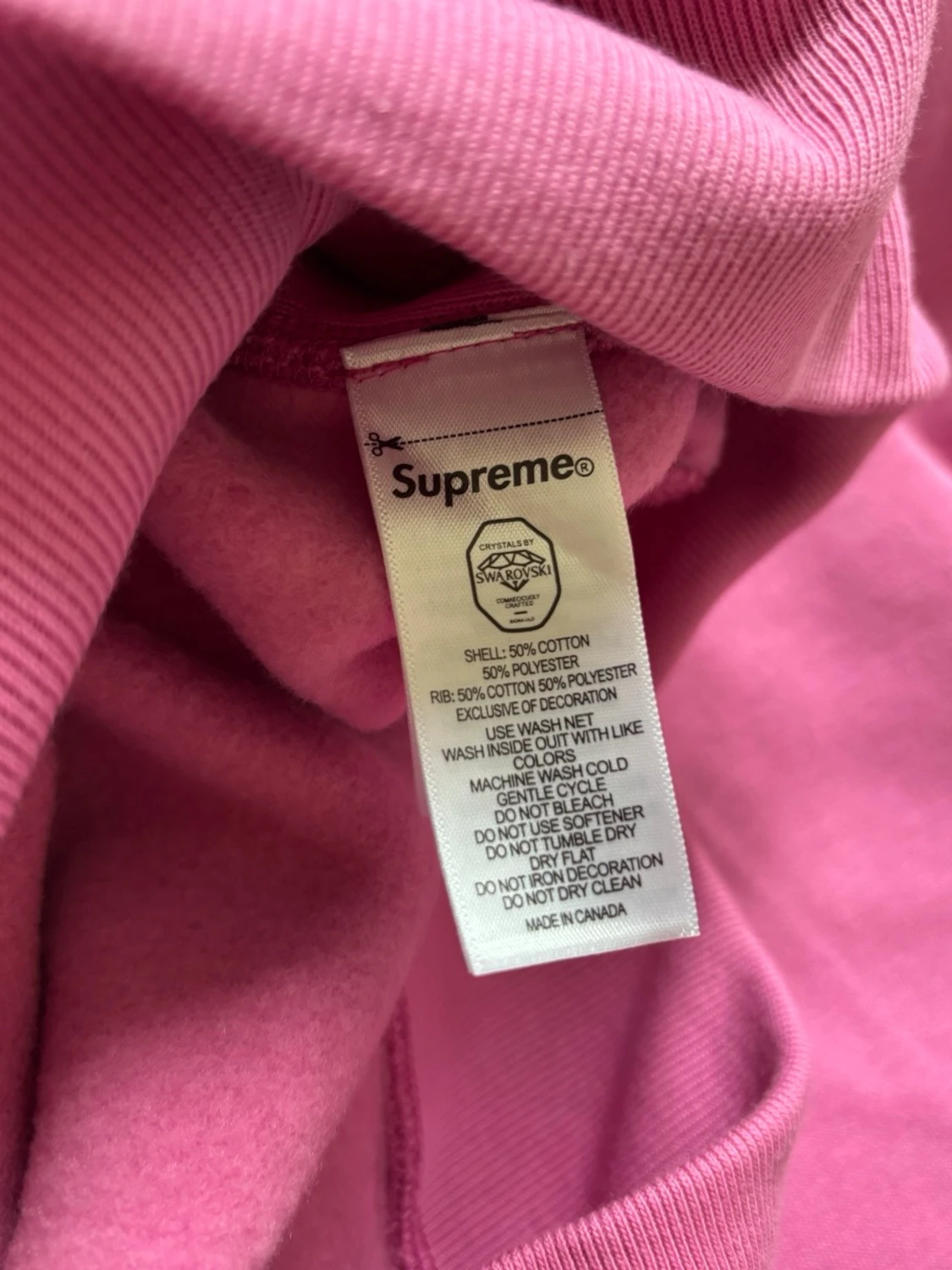rosa Supreme hoodie med huva - 5