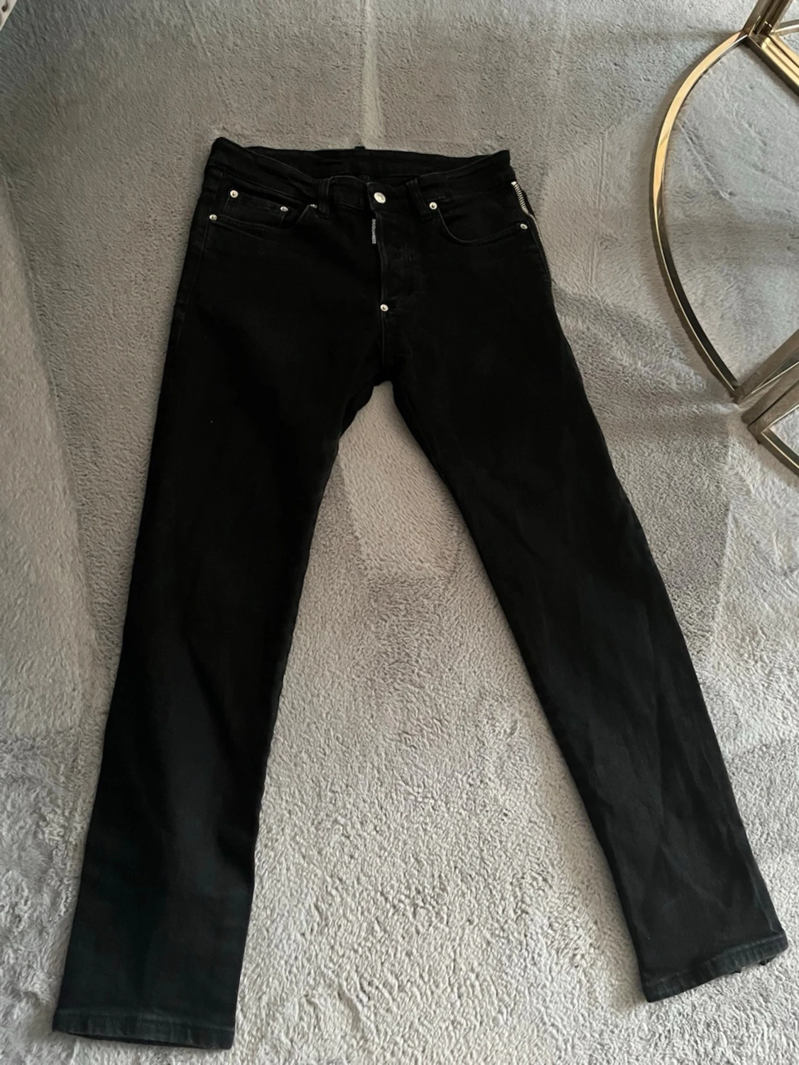 Svarta skinny jeans med dragkedja - 2