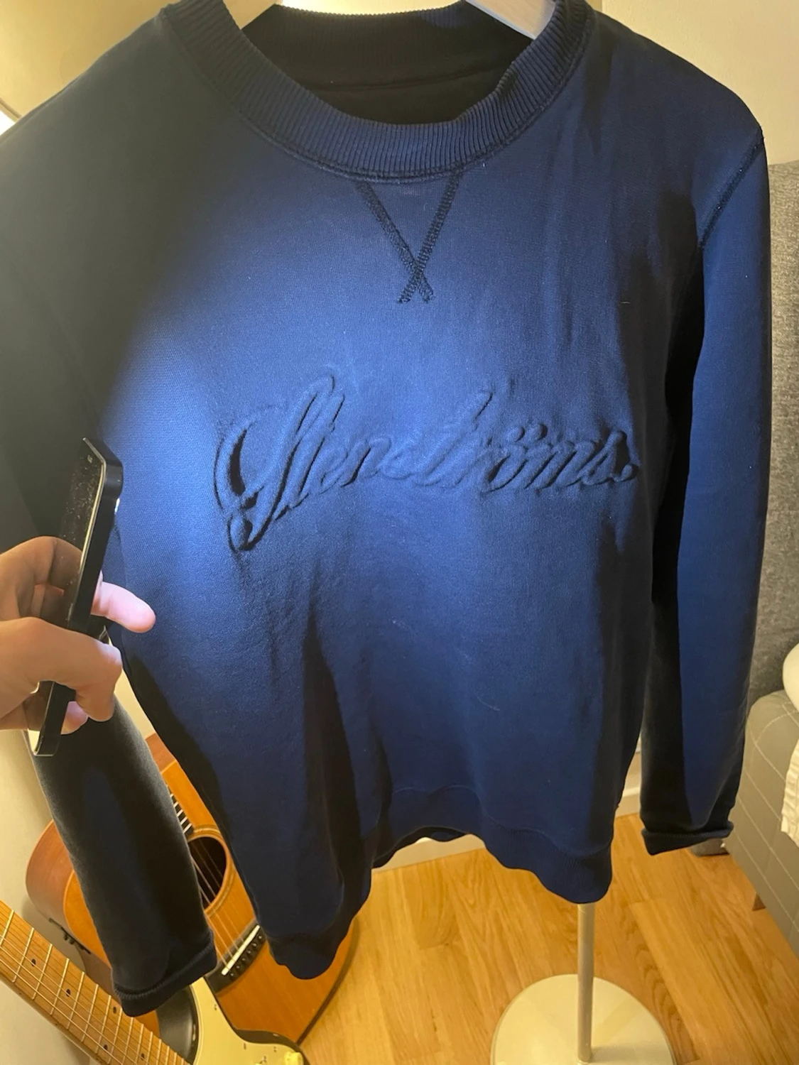 Mörkblå sweatshirt från Stenströms - 1
