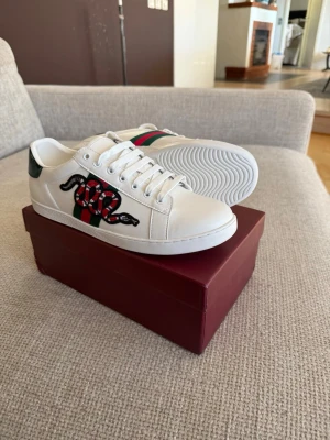 Gucci Ace snake - tjena! säljer nu ett par gucci ace (snake) som är försmå de är sjukt snygga och passar perfekt nu till sommarn. frågor eller funderingar är de bara o skriva! pris ej hugget i sten.