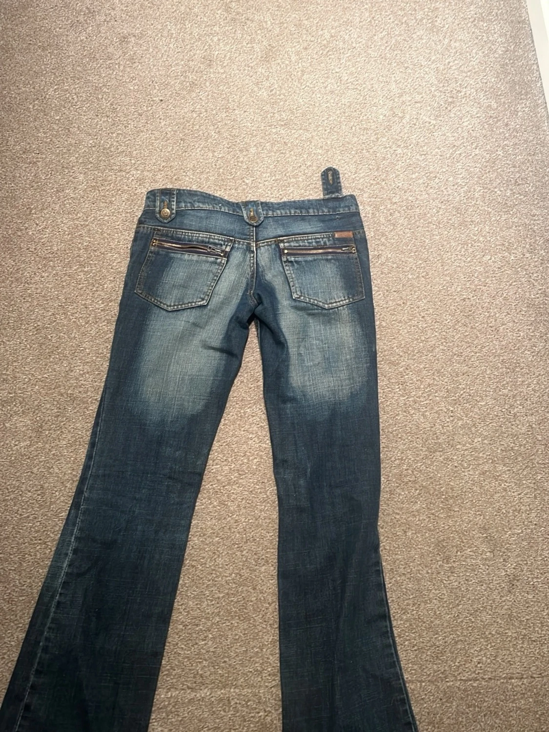 Blå bootcut jeans  - 1