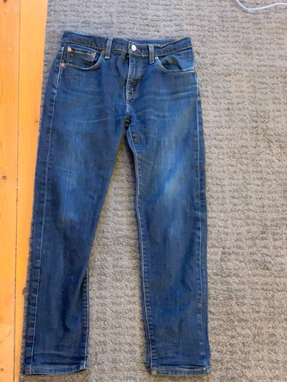 Blå Levi's jeans med raka ben - 2