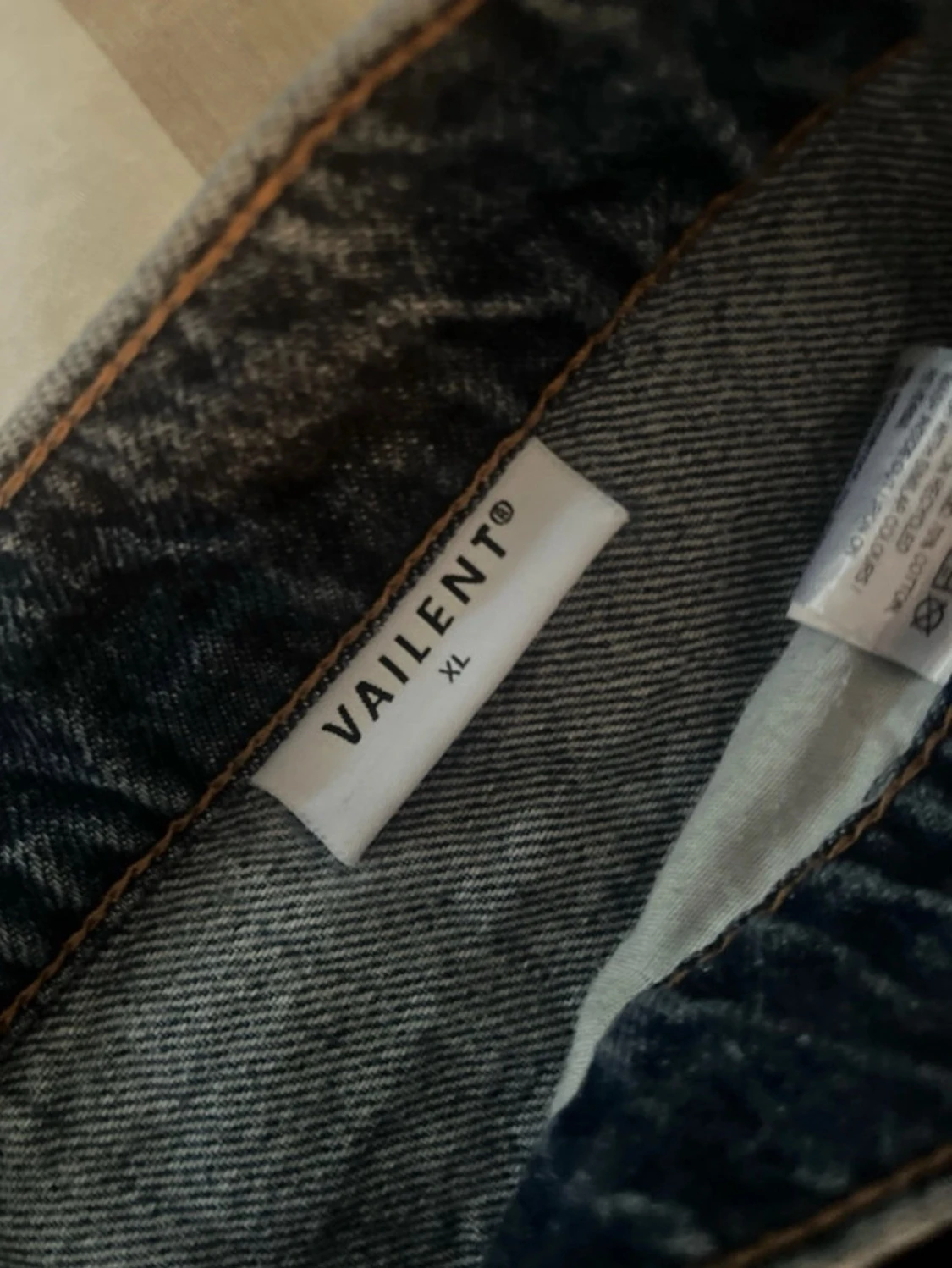 Mörkblå raka jeans - 3