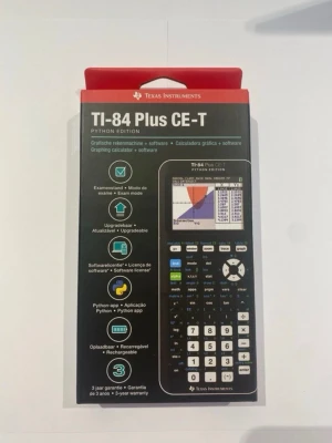 TI-84 Plus CE-T Python Edition miniräknare - Helt oanvänd och oöppnad grafräknare i originalförpackning. Detta är den senaste modellen med högupplöst färgskärm och Python-stöd. Perfekt för gymnasiet och universitetet. Laddkabel och manual ingår.                                                             Nypris: ca. 1 799 kr. Pris kan diskuteras, skicka ett rimligt bud!