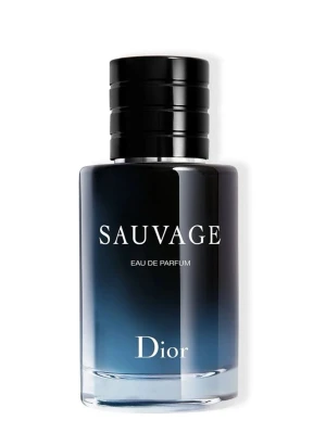 Dior Sauvage Eau de Parfum - Dior Sauvage Eau de Parfum kommer i en stilren glasflaska med svart till blå toning och svart kork. Doften är maskulin och modern, perfekt för dig som gillar fräscha och kryddiga parfymer. Flaskan har en rund form och tydlig Dior-logga framtill.