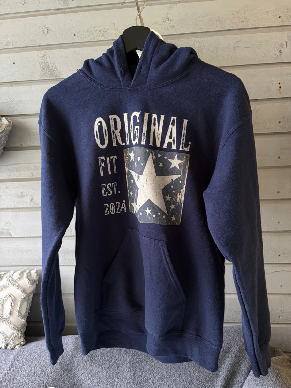 Hoodie mörkblå - 2