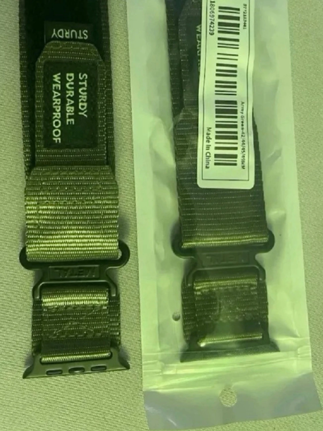 Grön nylonarmband till smartklocka