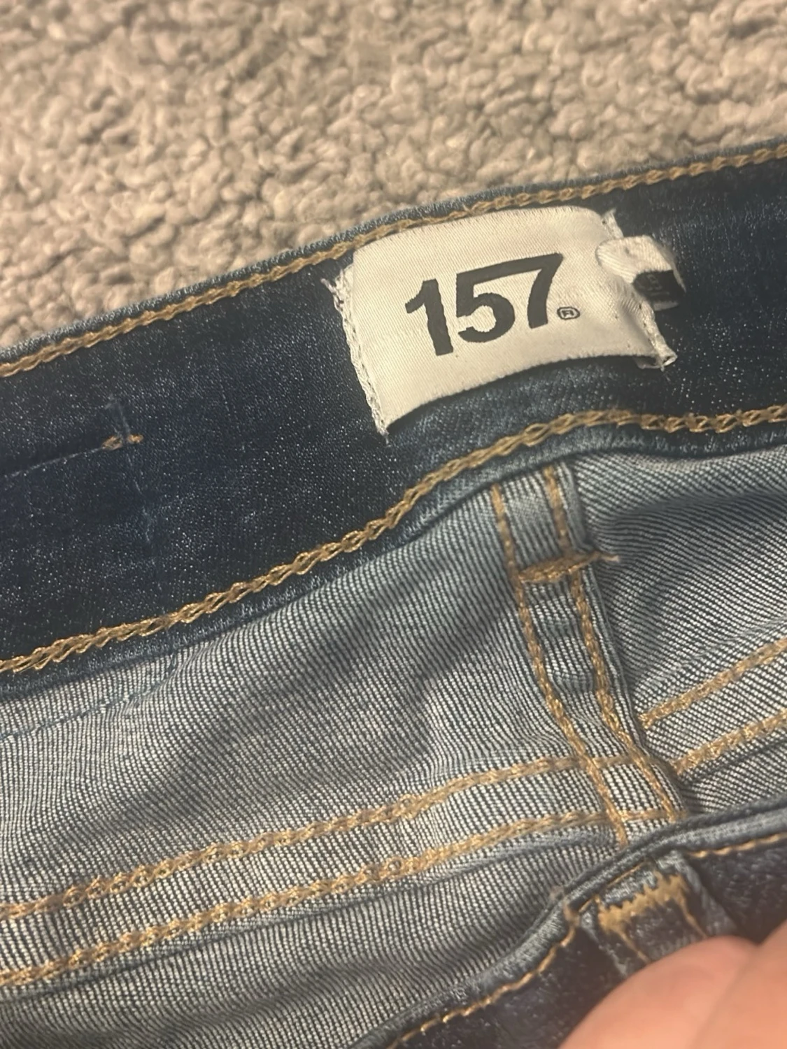 Blå bootcut jeans från 157 - 3