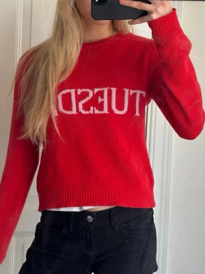 Stickad tröja från Alberta Ferretti - Superfin röd stickad tröja från Alberta Ferretti❤️ 