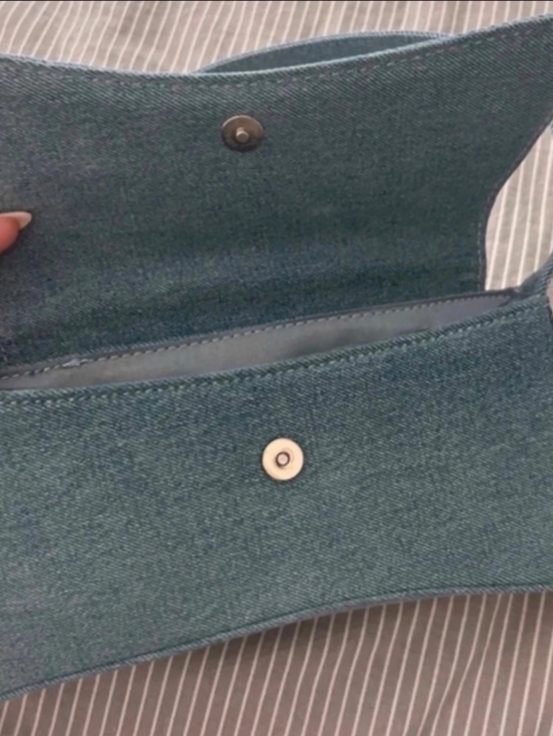 Blå denim handväska Gina Tricot - 3