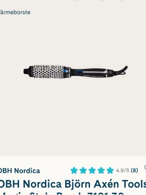Svart värmeborste Björn Axén Tools - Säljer en svart och silver värmeborste från OBH Nordica Björn Axén Tools 38 mm. Perfekt för att styla håret och skapa volym. Kontakta mig för egna bilder 💕