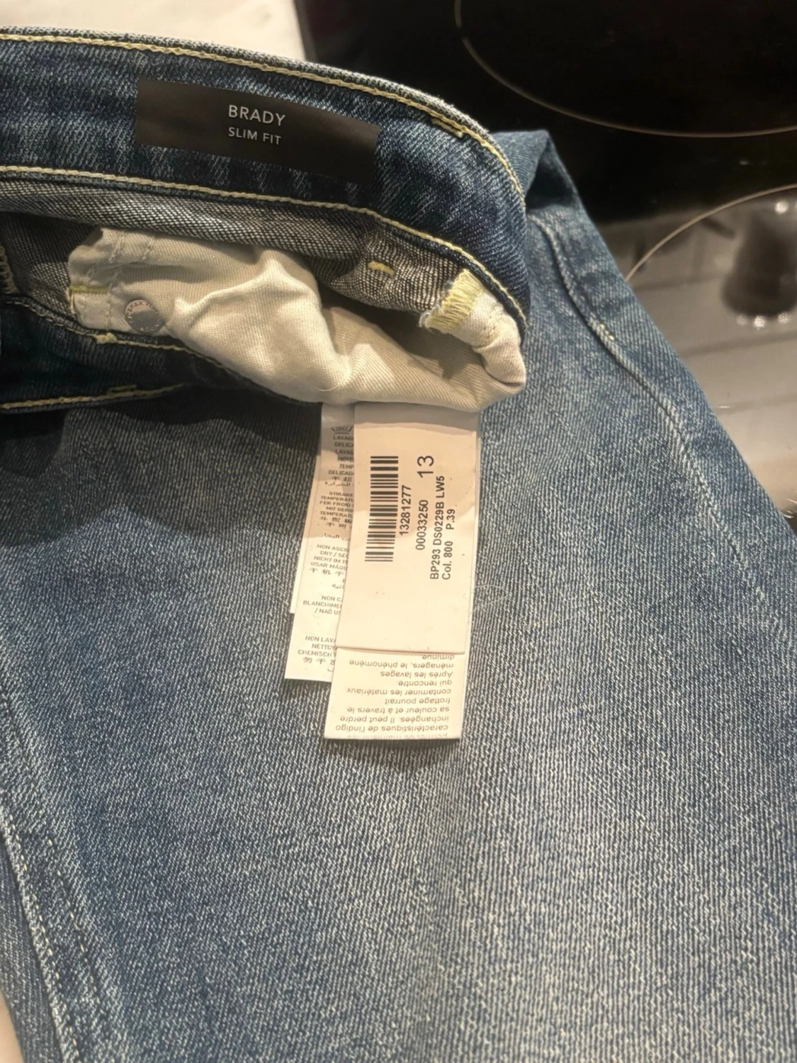 Blå slim fit jeans från Dondup - 4