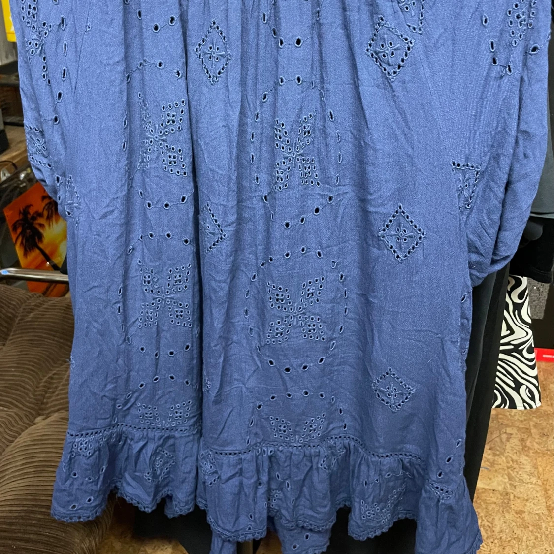 Fiore blus blå med broderade detaljer stl L - 3