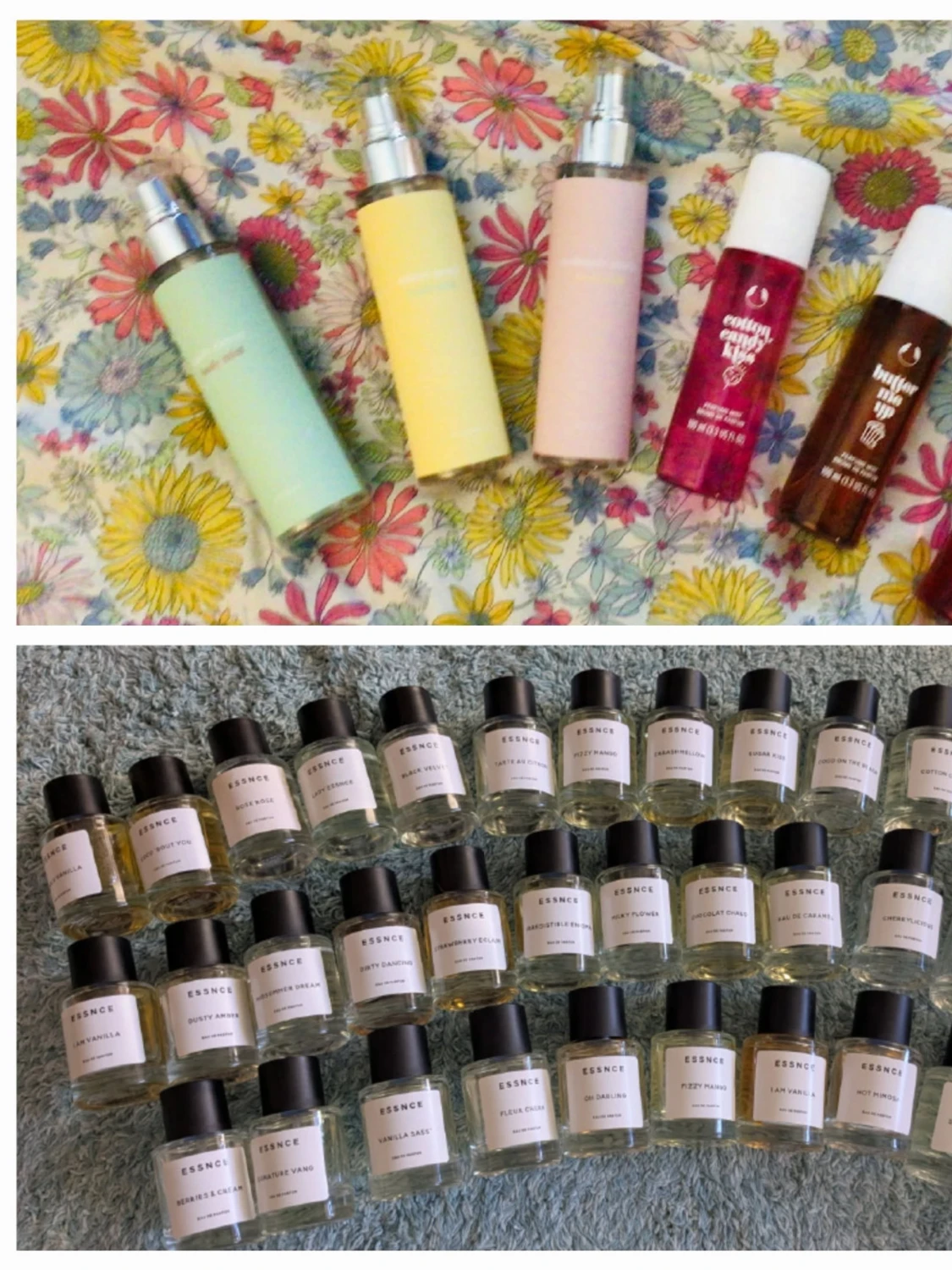 Splittar Essnce parfym och bodyspray från Hickap och Body shop 💟