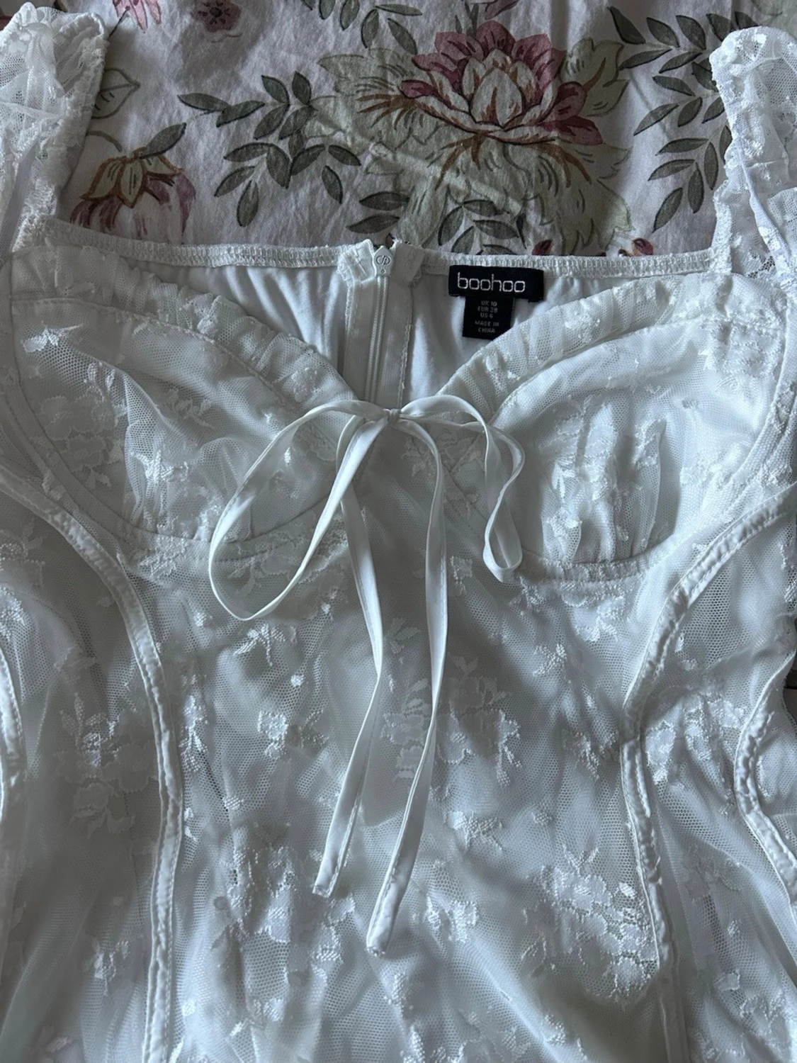 Vit spetsklänning  - 3