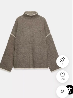 BYTER Brun stickad tröja med polokrage zara - !!BYTE!! Brun tröja från zara. Har i S men byter gärna mot en i M så hör av er om ni är intresserade❤️ Kan annars tänka mig sälja mot ett bra bud 💕Helt ny med prislappen på och endags testad!