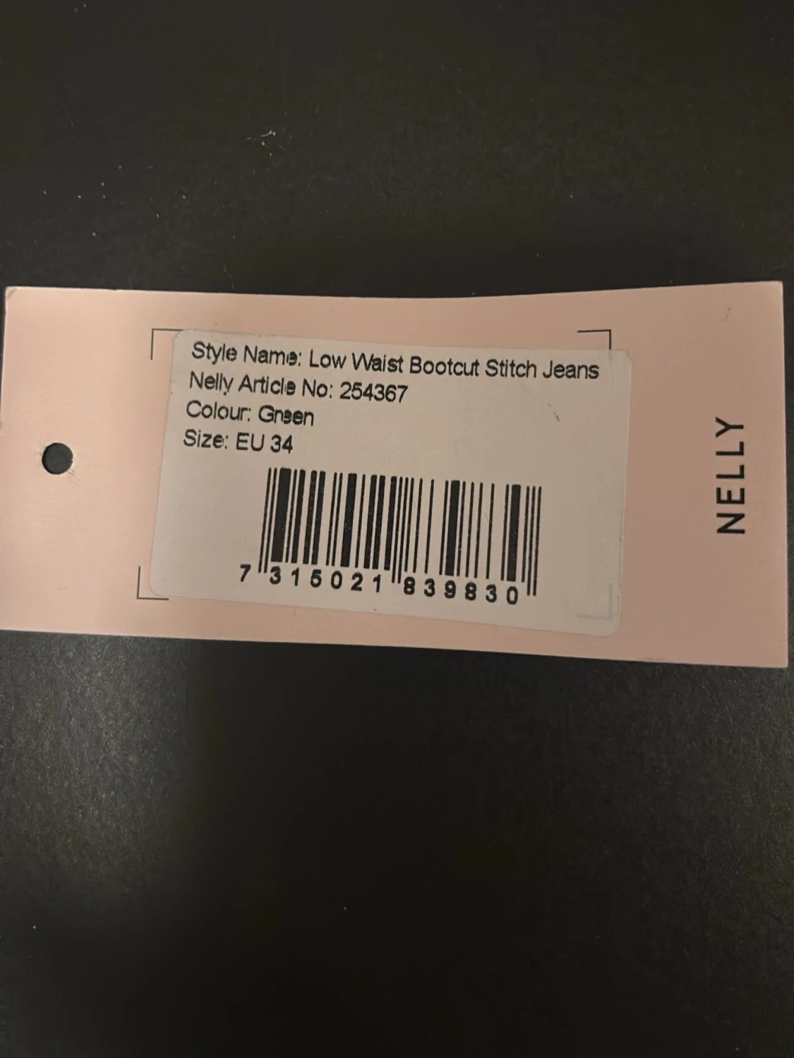 Gröna lågmidjade Nelly jeans  - 2