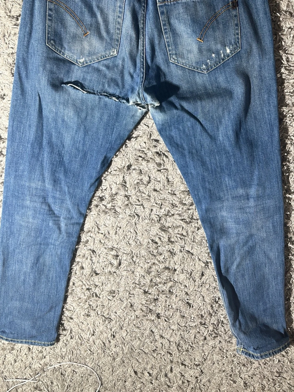 Blå dondup jeans med schyssta slitningar skinny fit - 1