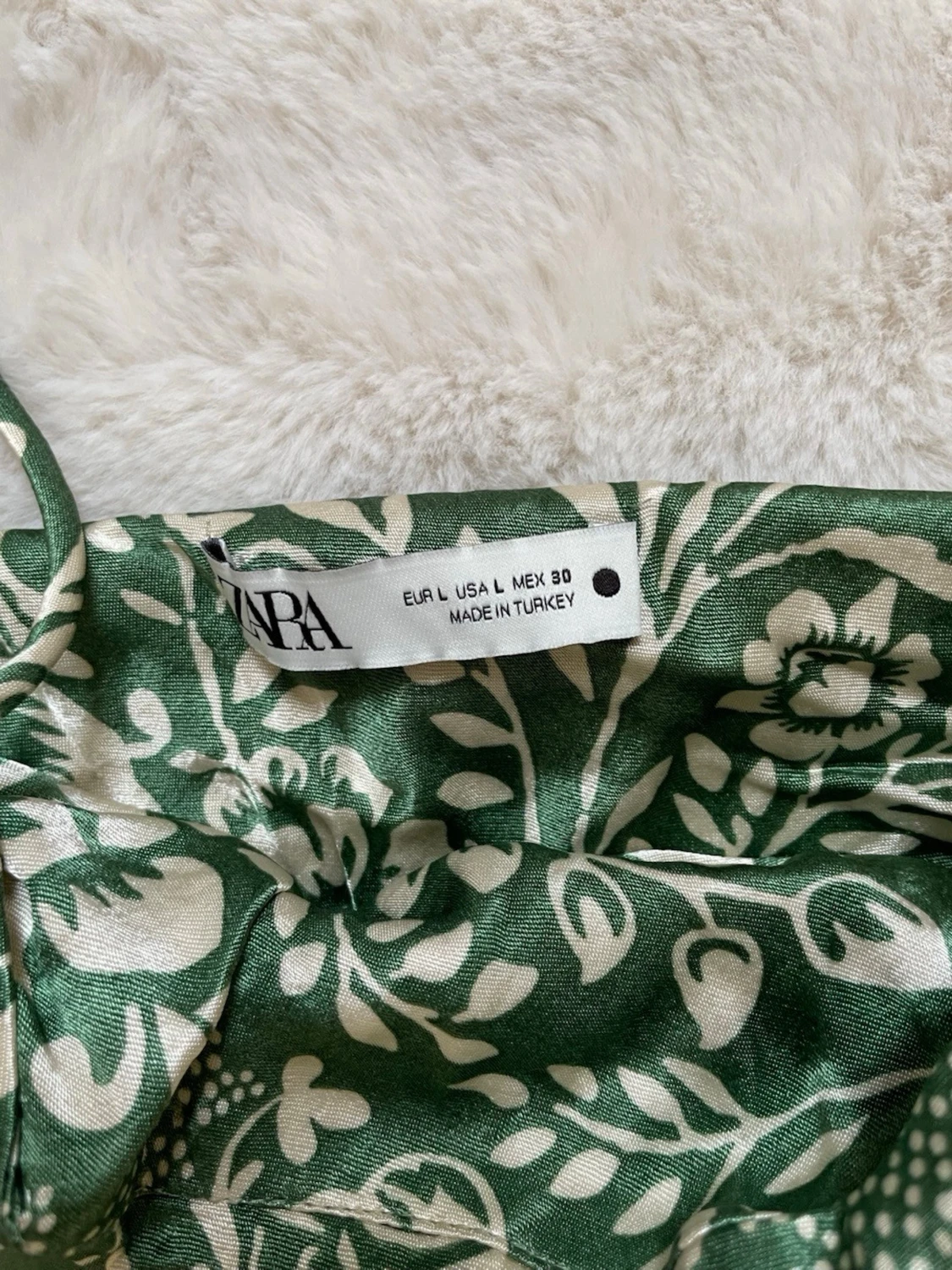 Grön blommig långklänning L ZARA - 3