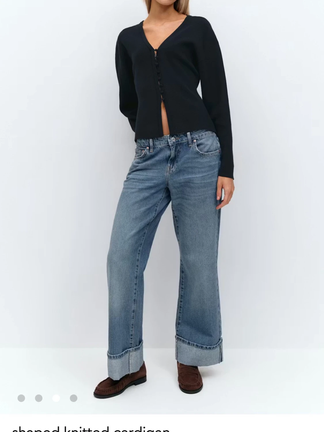 shaped knitted cardigan - 1