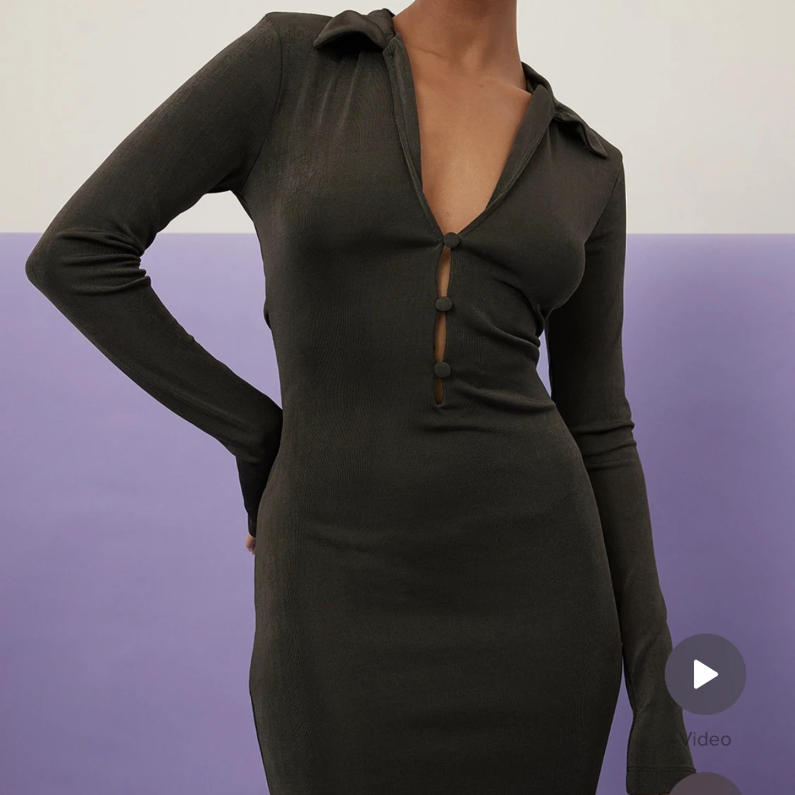 Brun långklänning - 3